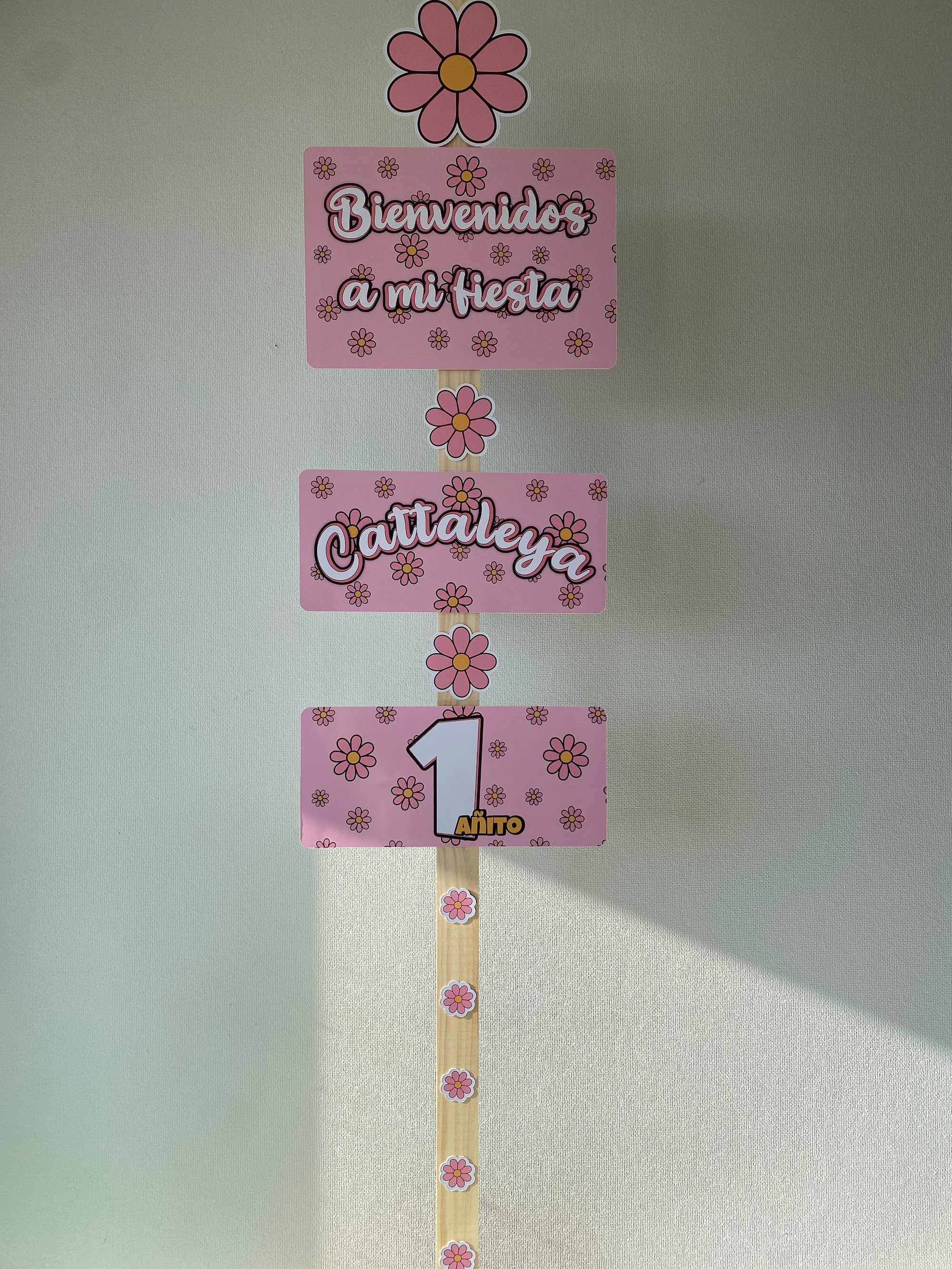 LETRERO MARGARITA DE BIENVENIDA 30X140CM TEMÁTICO