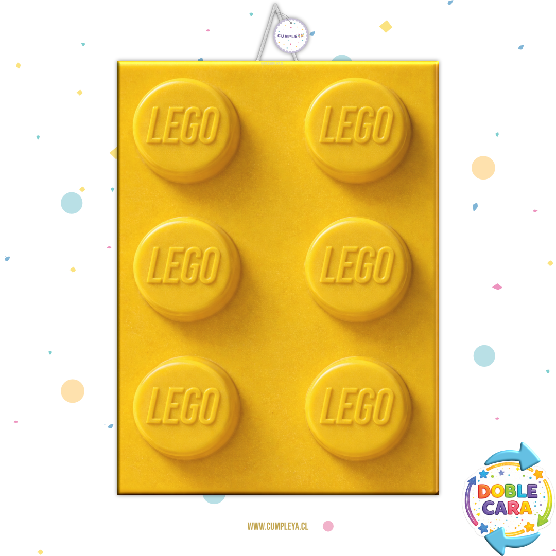 PIÑATA PIÑATA BLOQUE LEGO AMARILLO