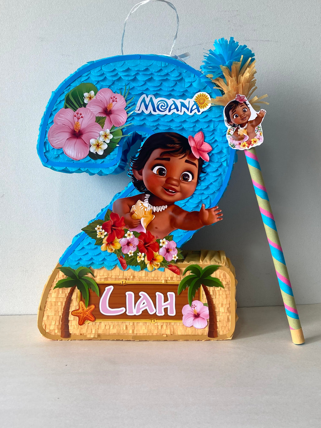 PIÑATA MOANA BEBE NÚMERO 2 60CM PREMIUM