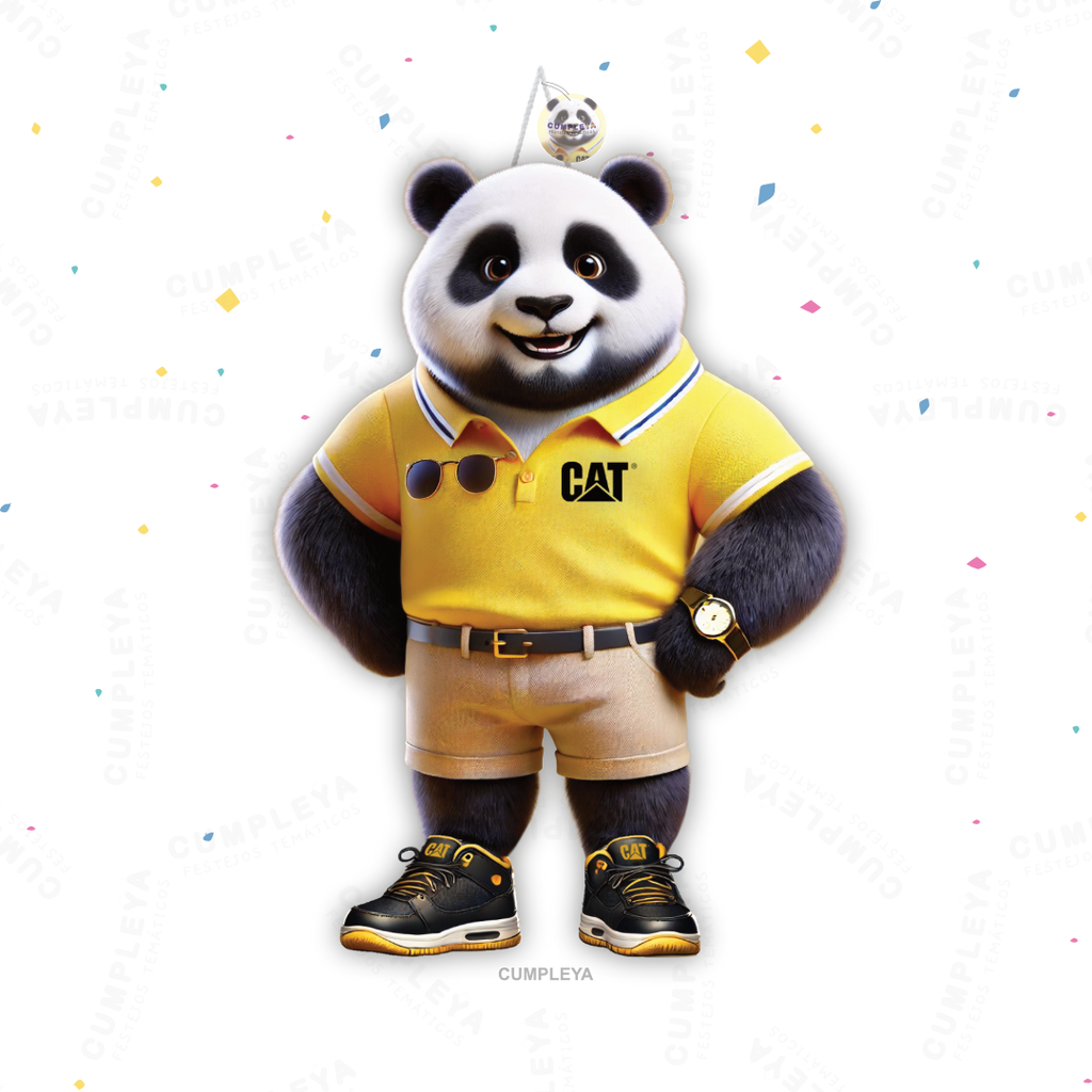 PIÑATA OSITO PANDA PERSONALIZADO 60CM PREMIUM