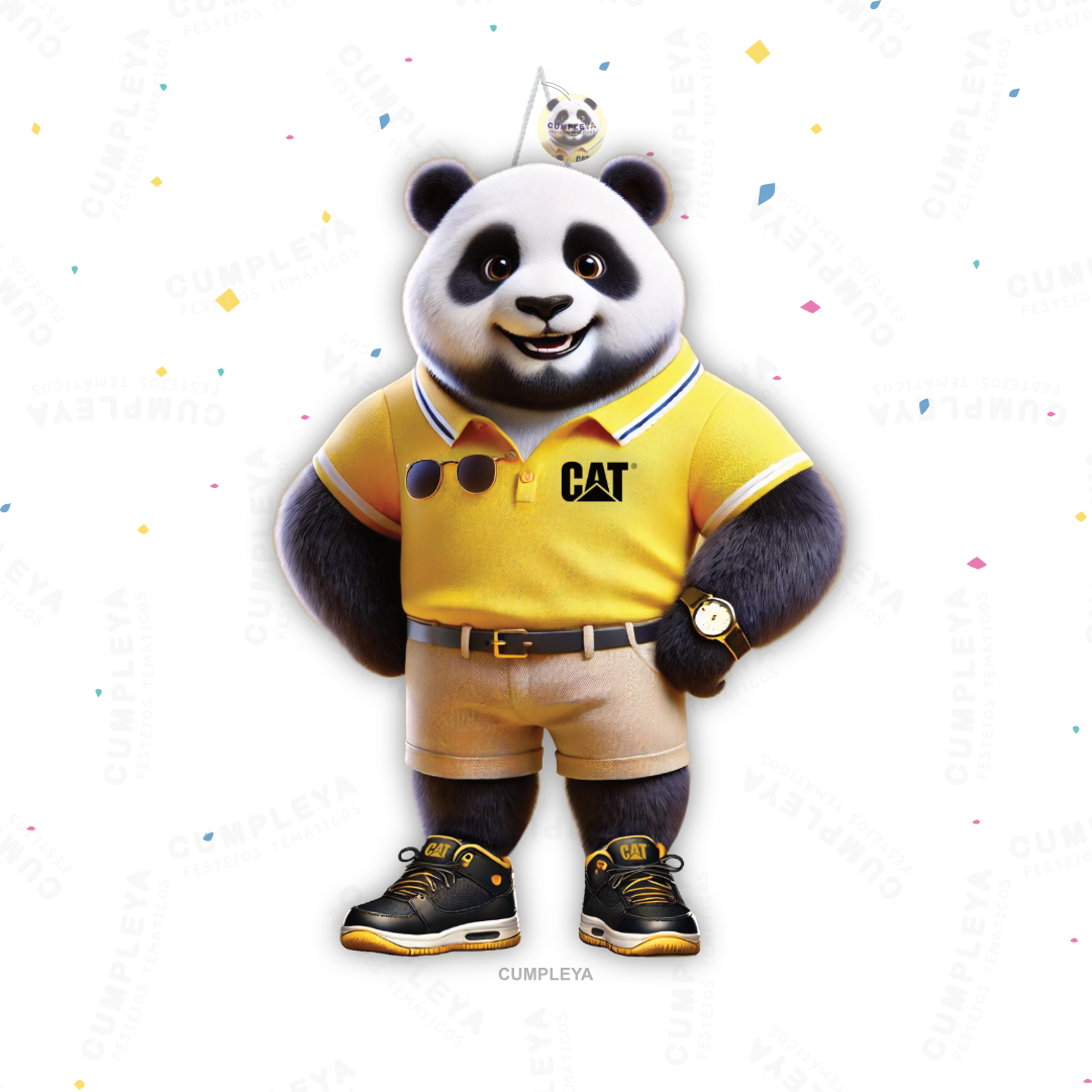 PIÑATA OSITO PANDA PERSONALIZADO 60CM PREMIUM