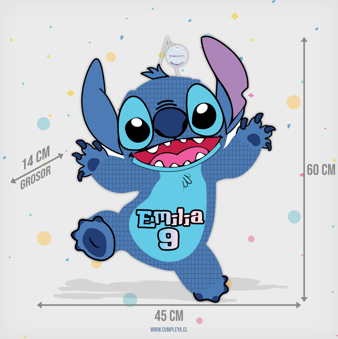 PIÑATA STITCH DE PIE 60CM PREMIUM