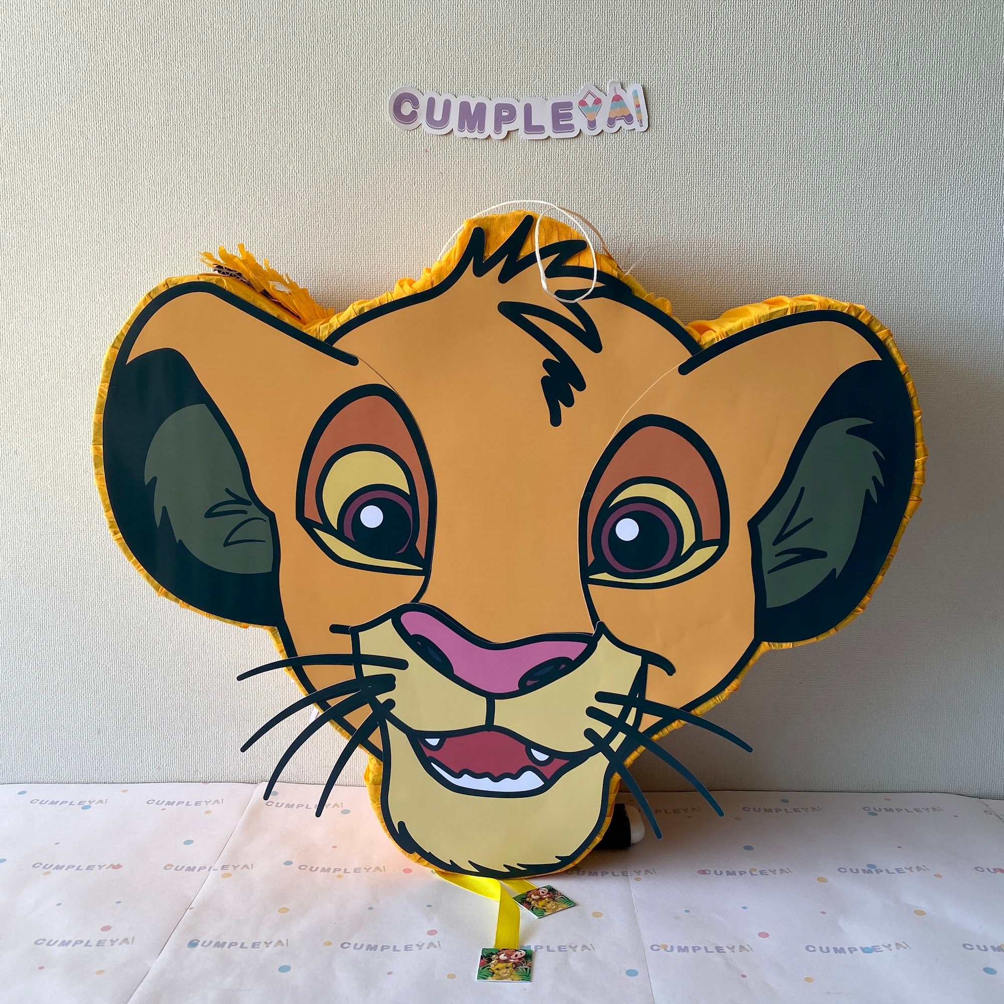 PIÑATA 60 CM XL CABEZA SIMBA