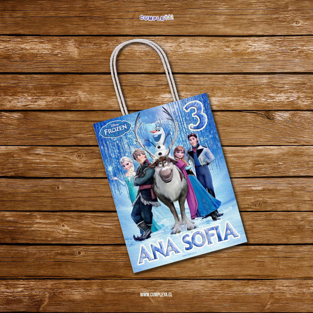 BOLSA SORPRESA FROZEN PERSONALIZADO 16X21X8CM