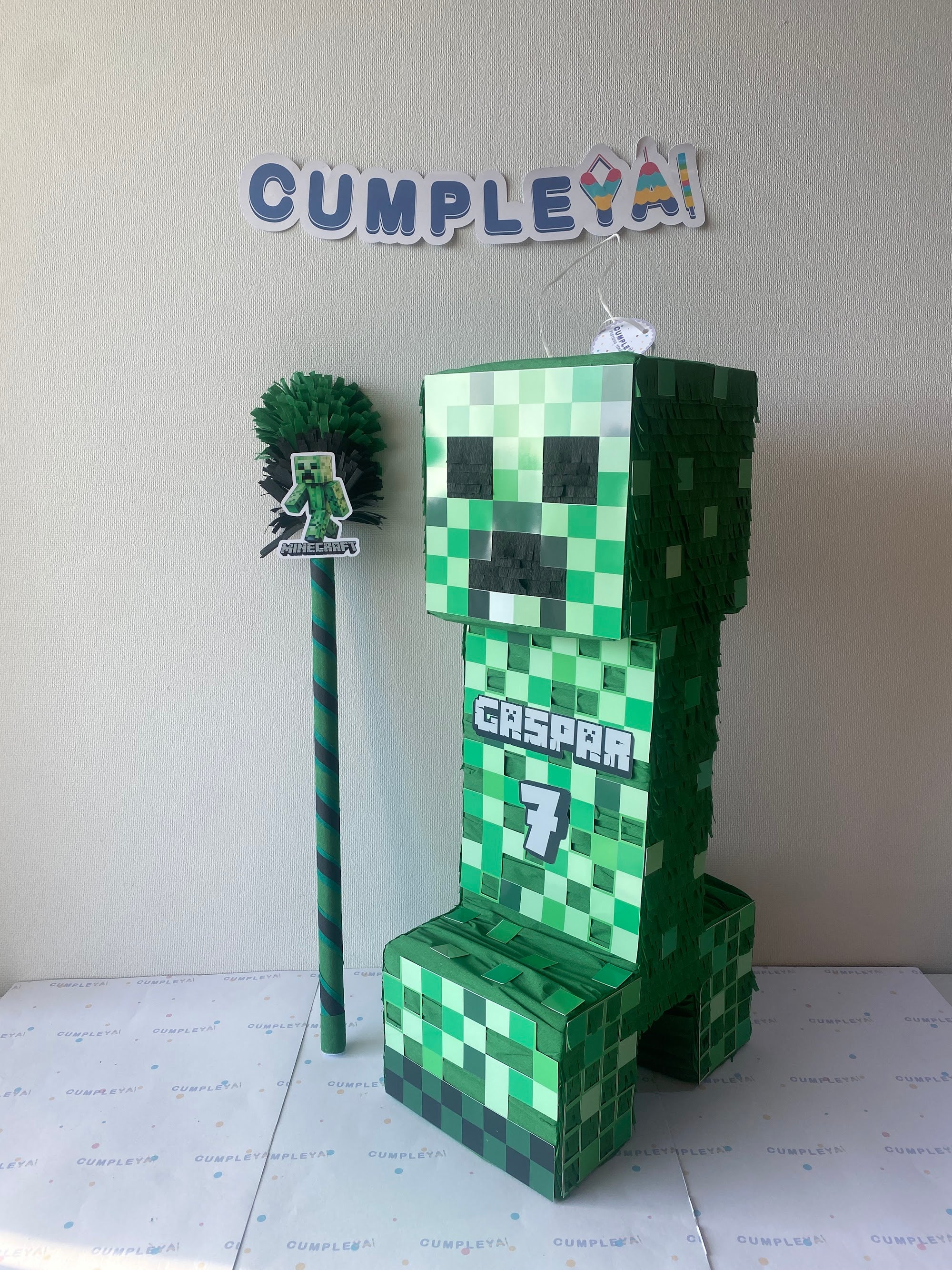 PIÑATA CREEPER DE MINECRAFT 60CM PREMIUM