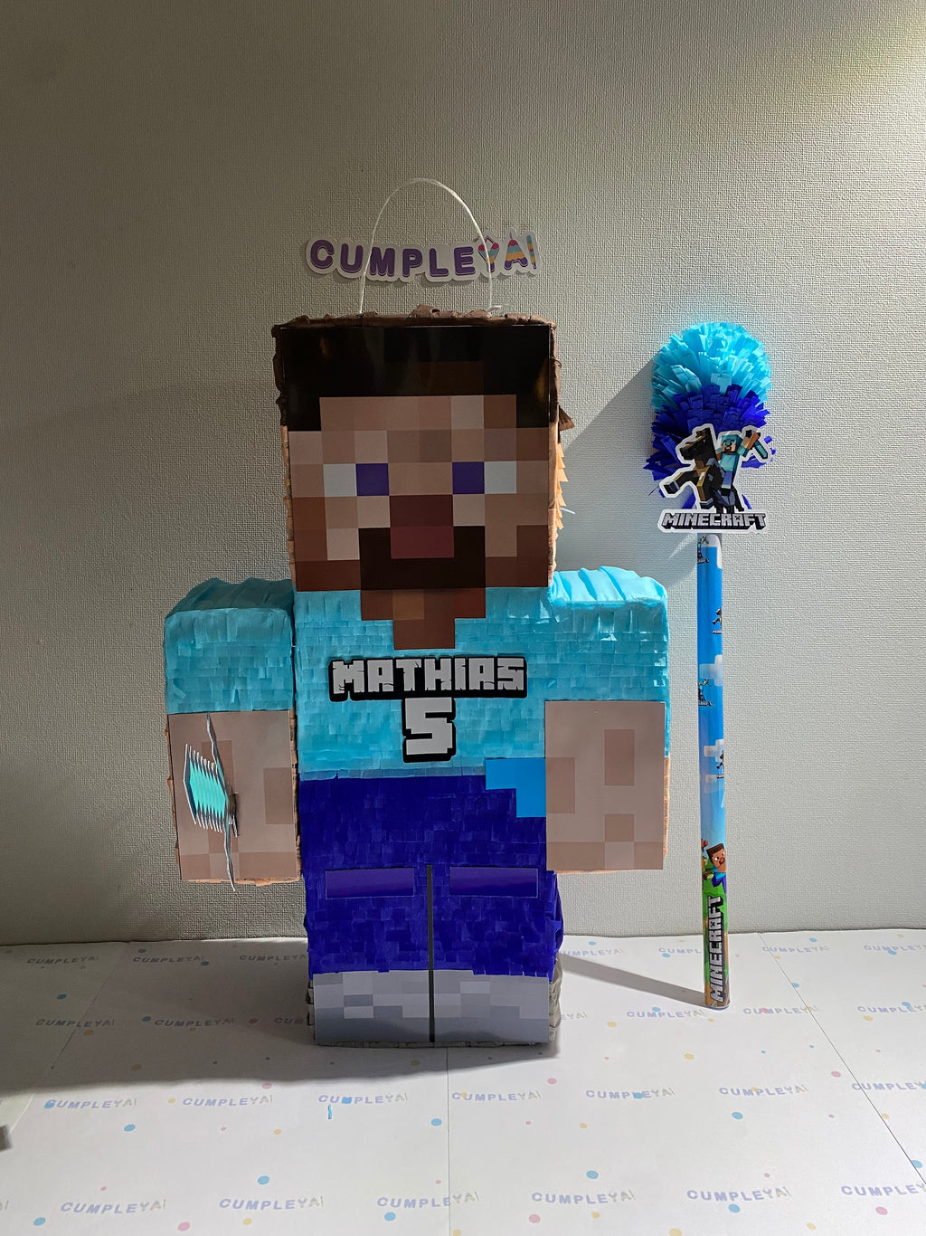 PIÑATA STEVE DE MINECRAFT 60CM PREMIUM