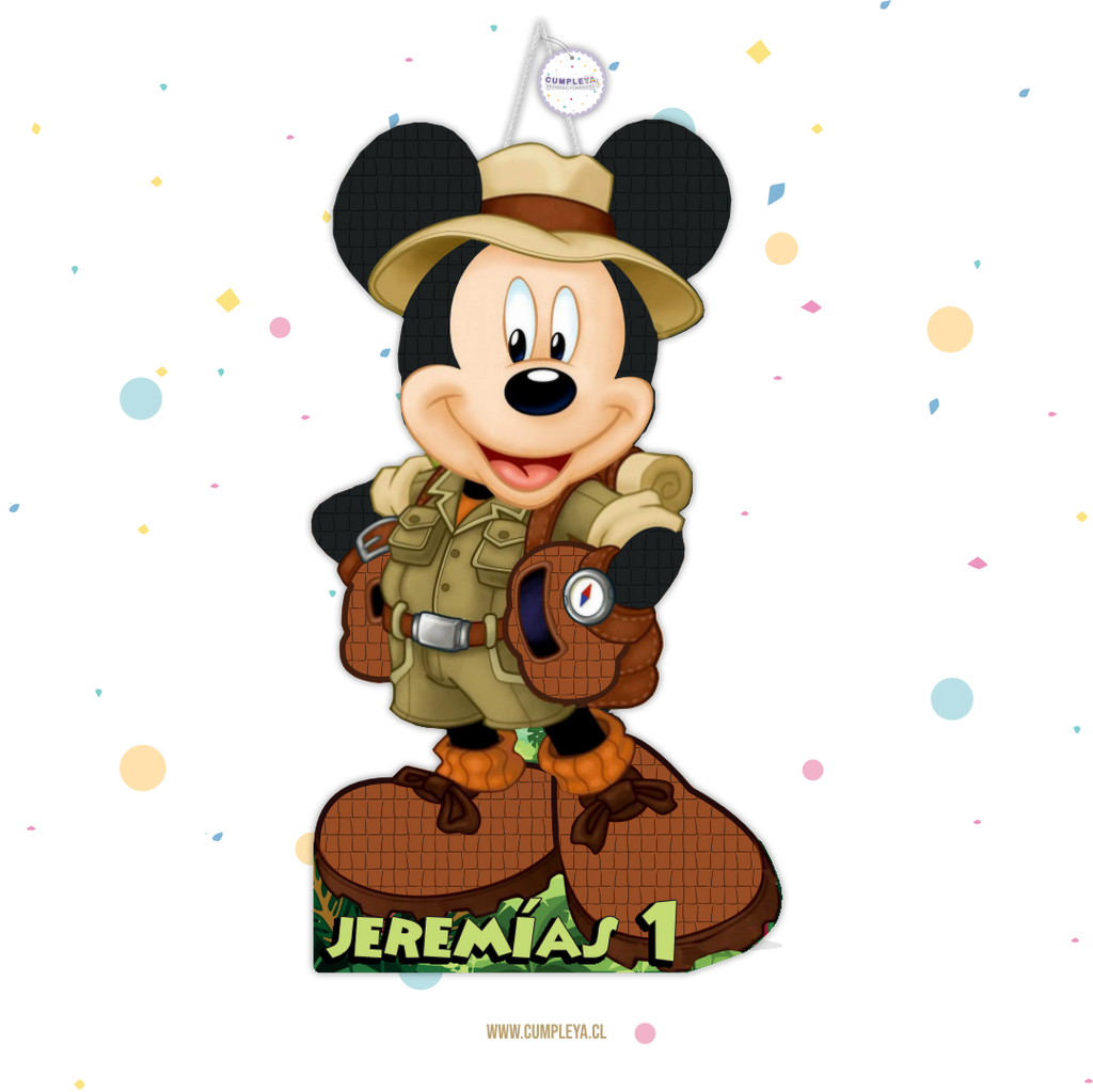 PIÑATA MICKEY SAFARI 60CM PREMIUM
