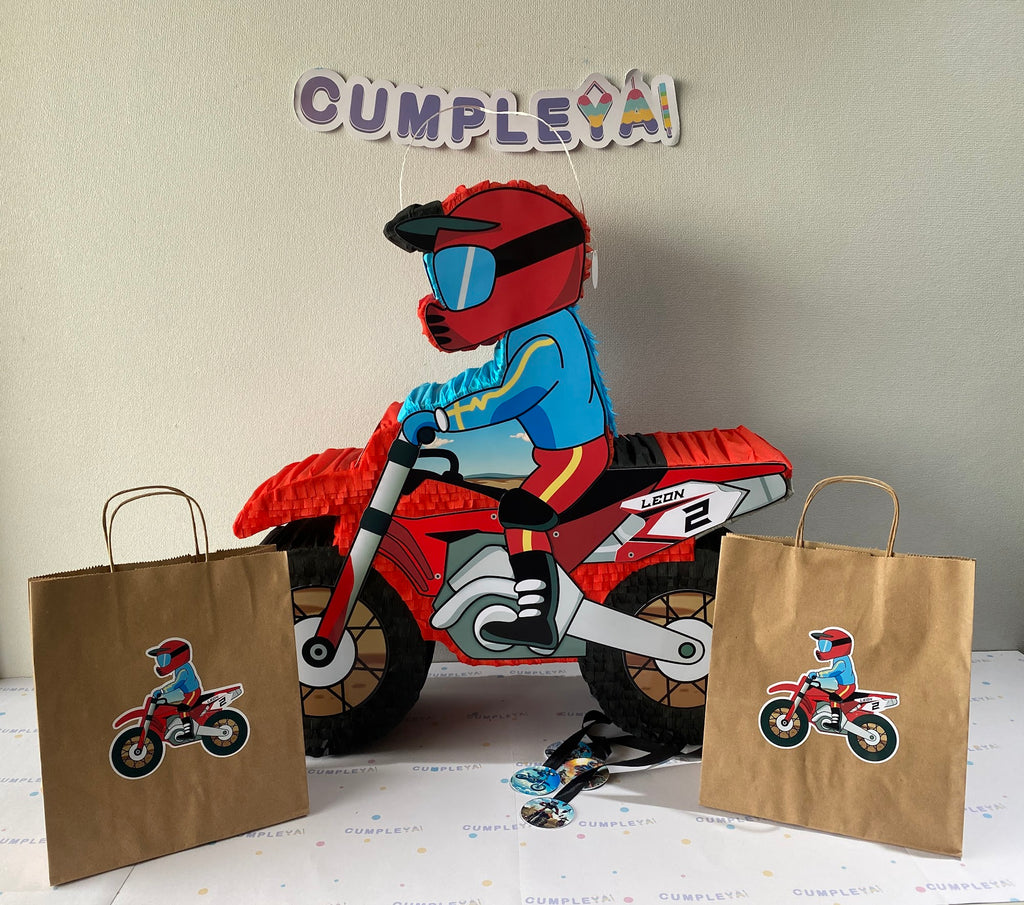 PIÑATA MOTOCROSS 60CM PREMIUM