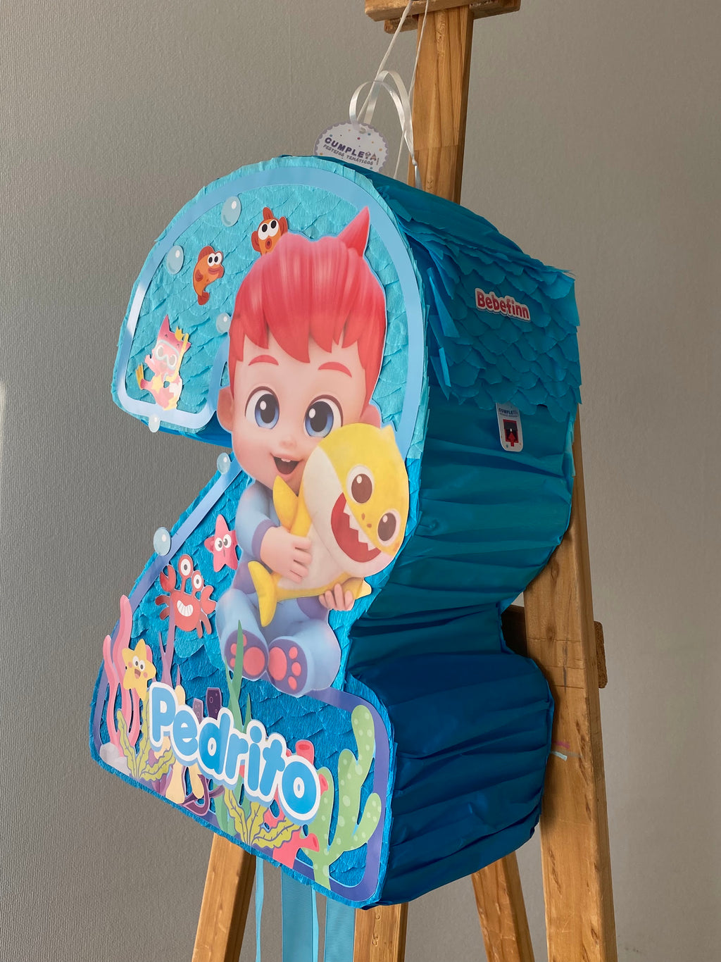 PIÑATA NUMERO 2 BEBE FINN 40CM PREMIUM