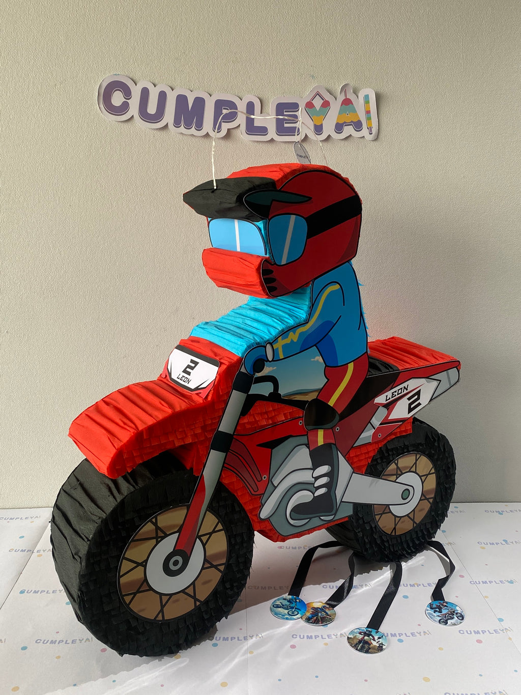 PIÑATA MOTOCROSS 60CM PREMIUM