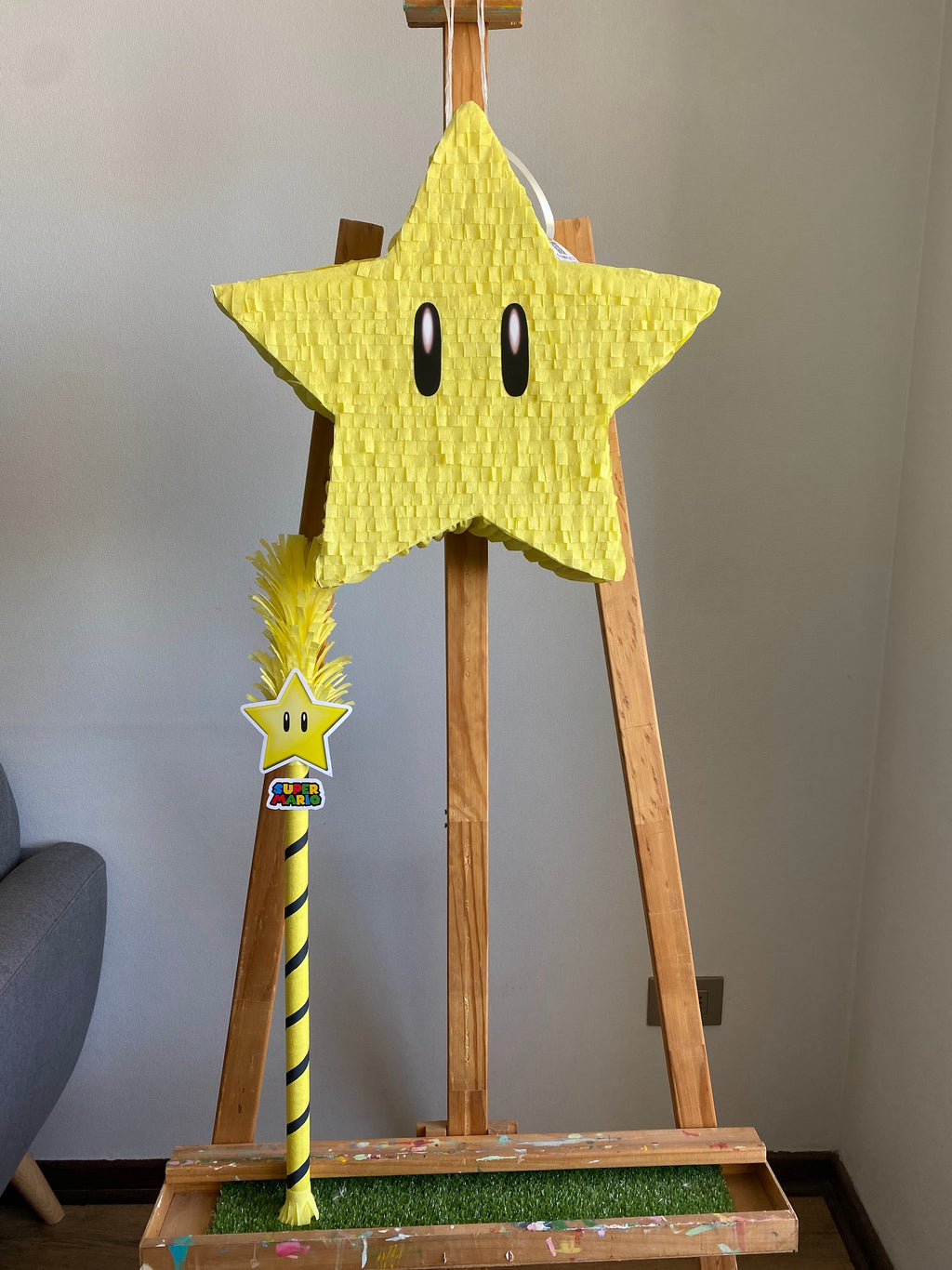 PIÑATA ESTRELLA DE MARIO BROS 40CM PREMIUM