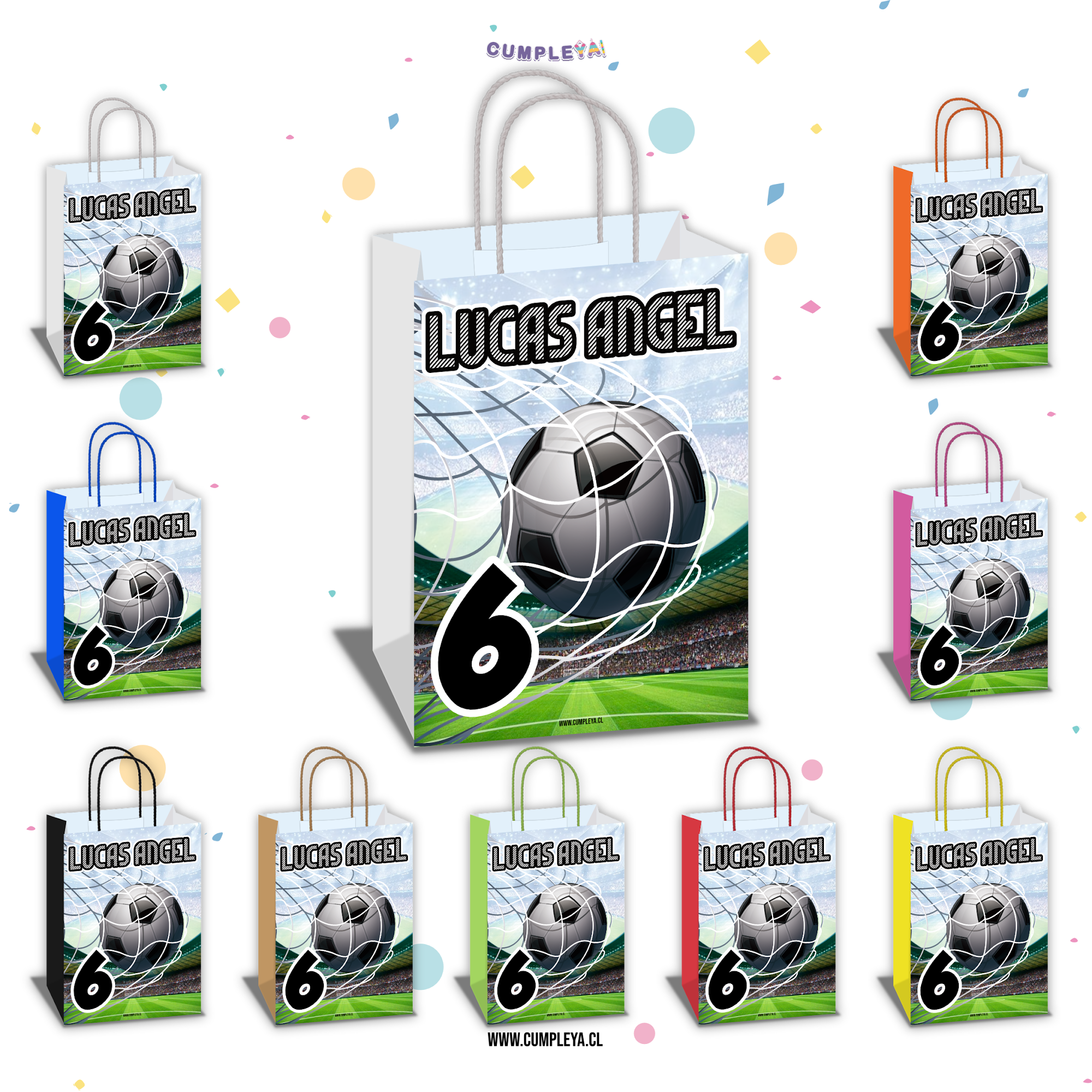 BOLSA SORPRESA 16 × 21 × 8 CM FUTBOL