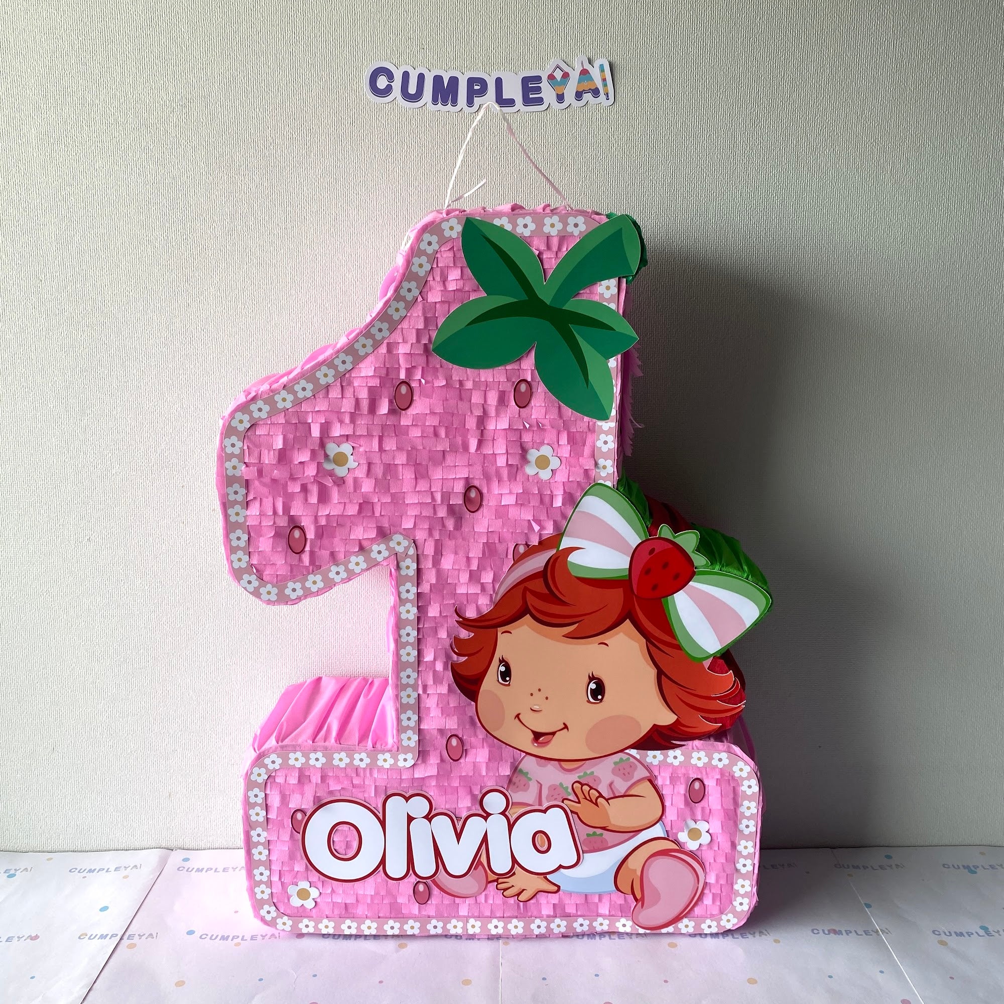 PIÑATA NUMERO 1 FRESITA BEBE 60CM PREMIUM