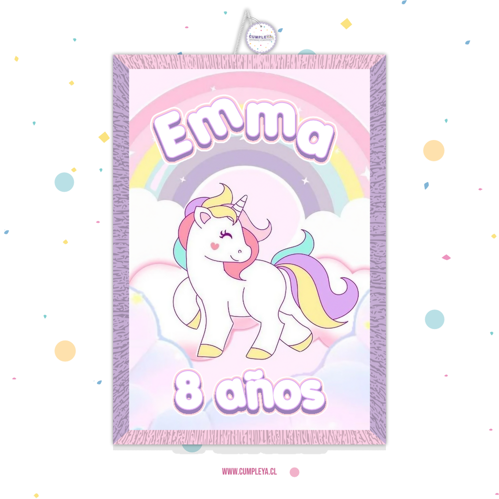 PIÑATA UNICORNIO RECTANGULAR EXPRÉS 50CM