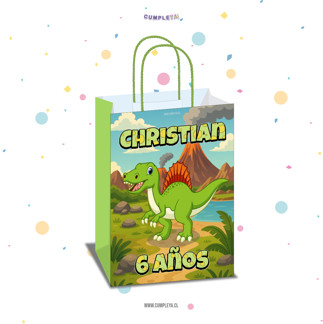 BOLSA SORPRESA 16 × 21 × 8 CM DINOSAURIO