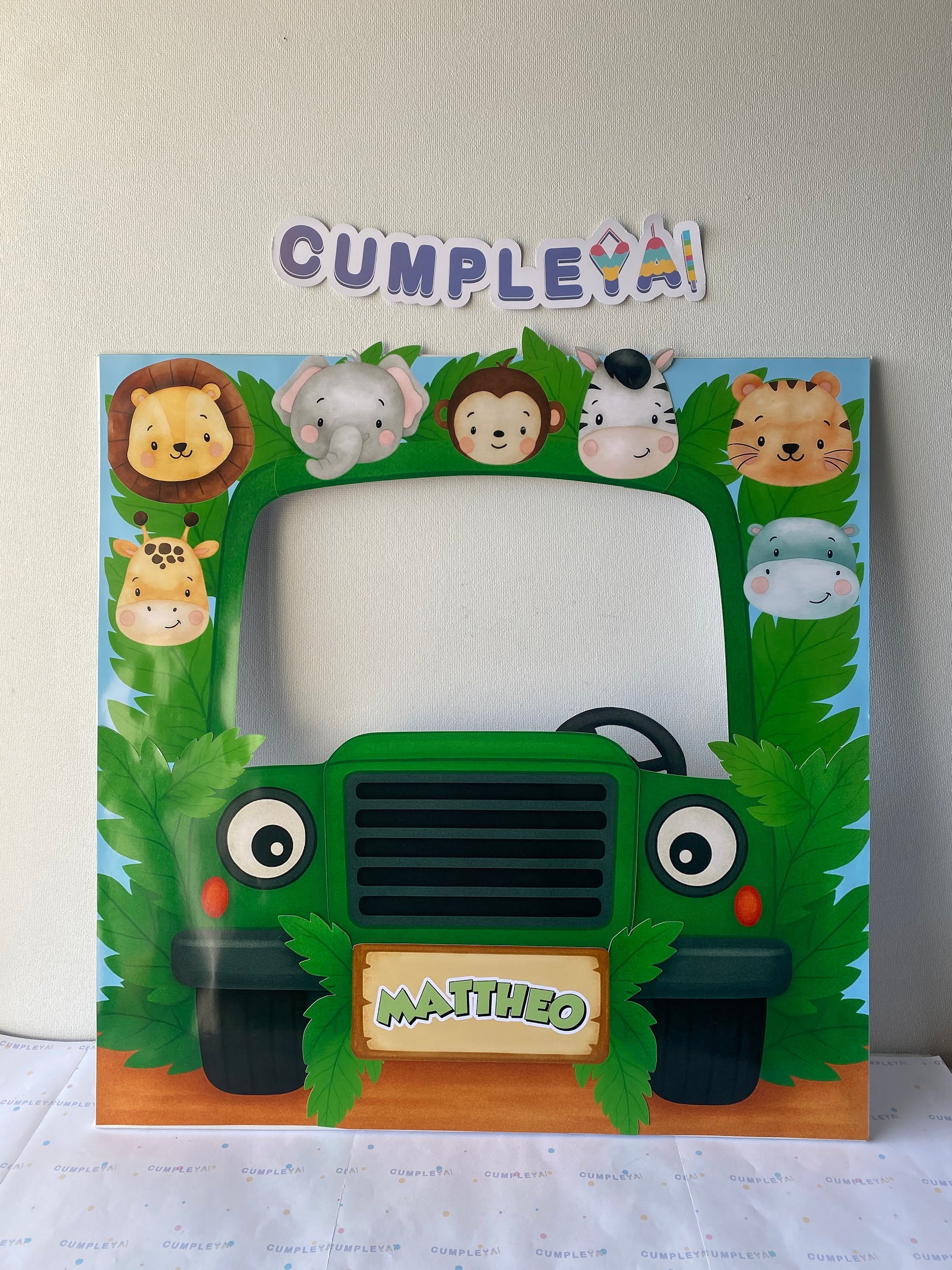 CUADRO SELFIE JEEP SAFARI 77X55CM