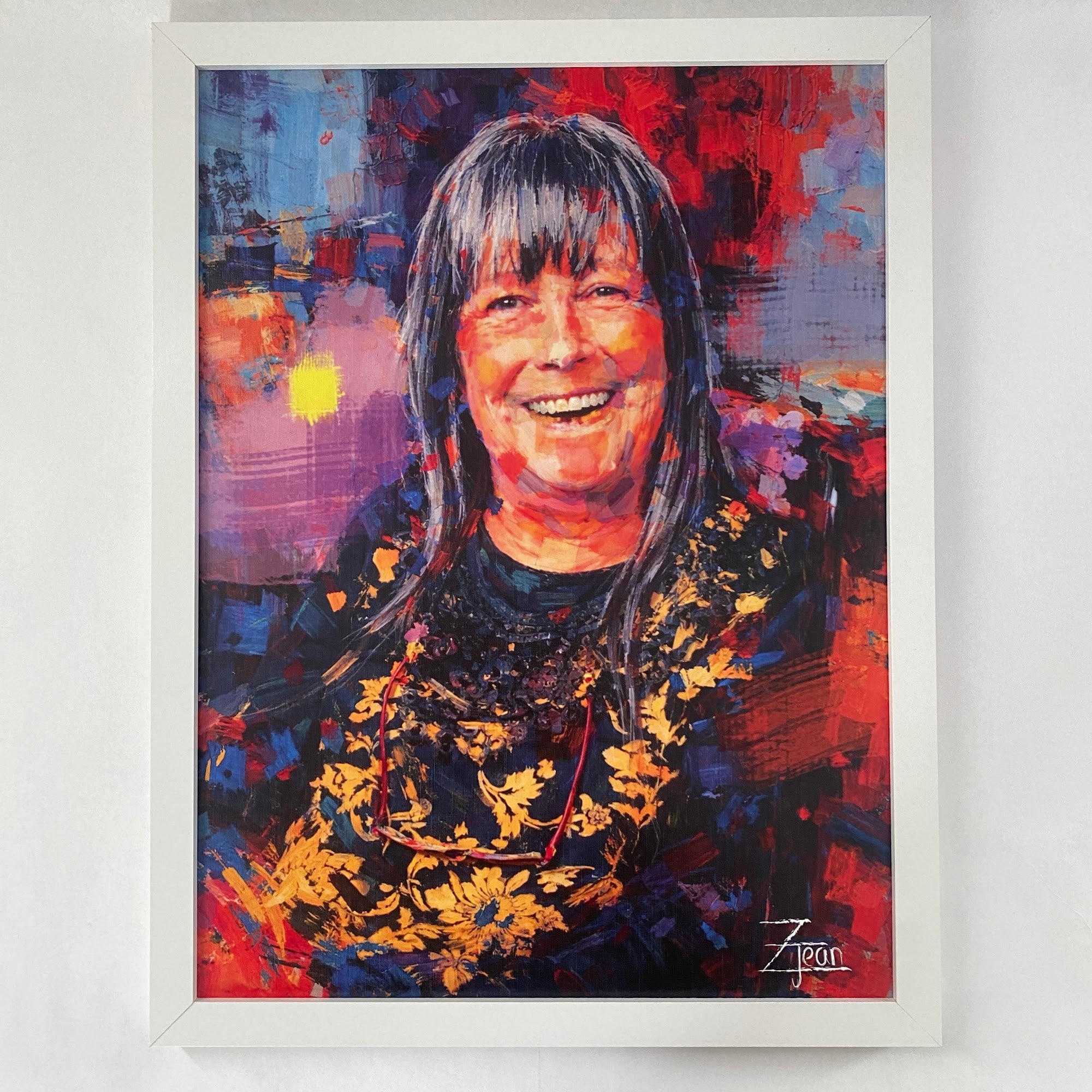 RETRATO REALISMO ABSTRACTO IMPRESO 30X40 CM CON MARCO