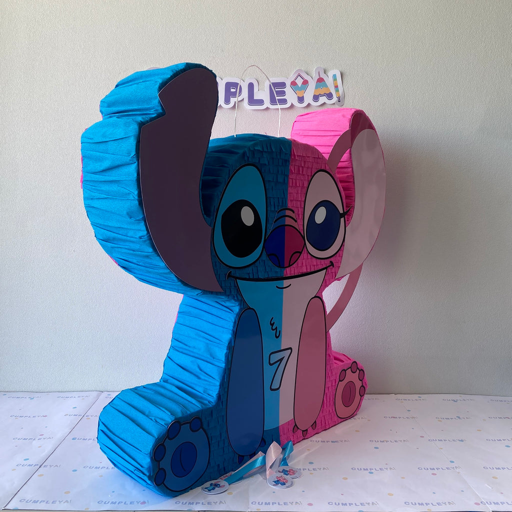 PIÑATA STITCH Y ÁNGELA 60CM PREMIUM