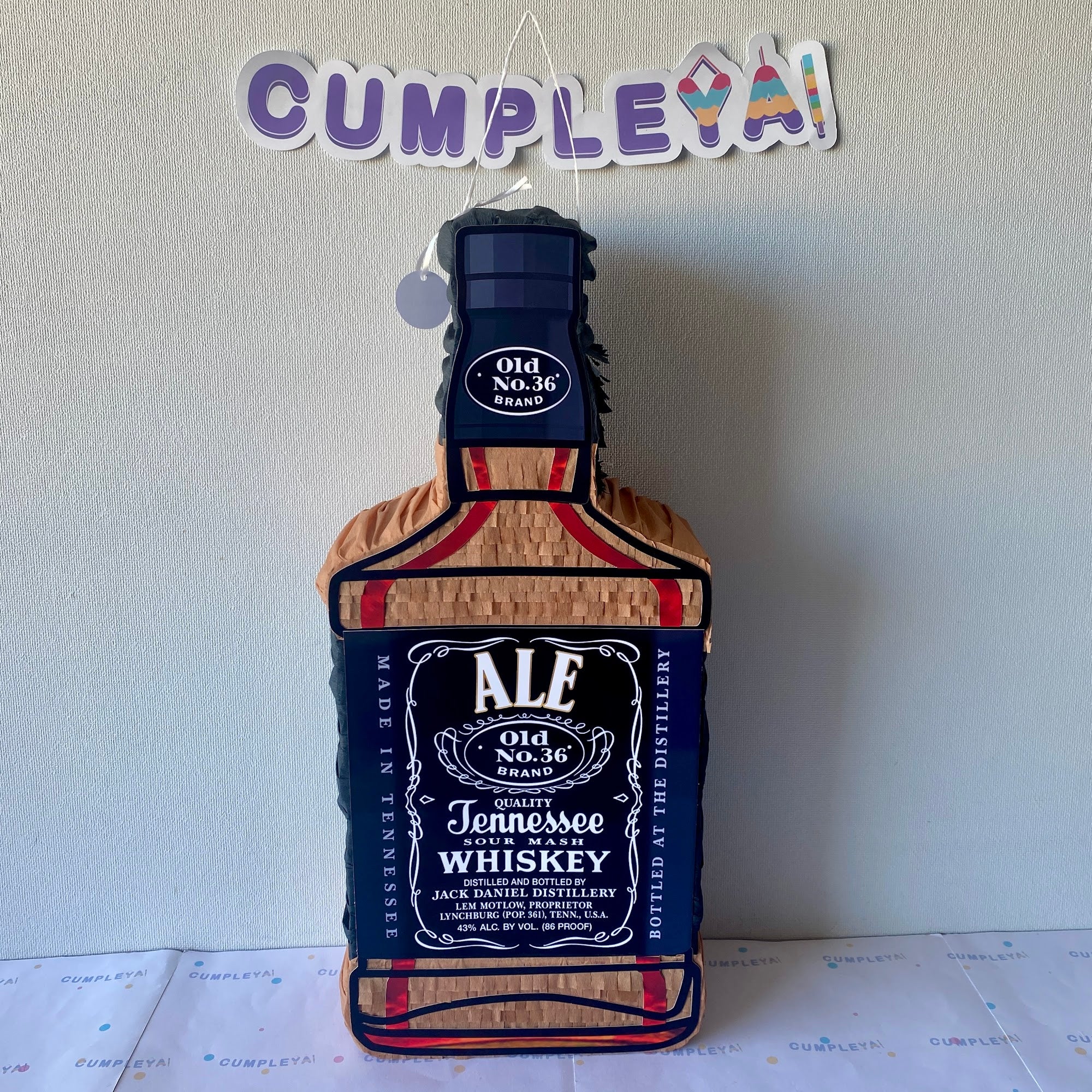 PIÑATA BOTELLA JACK DANIELS 60CM PREMIUM