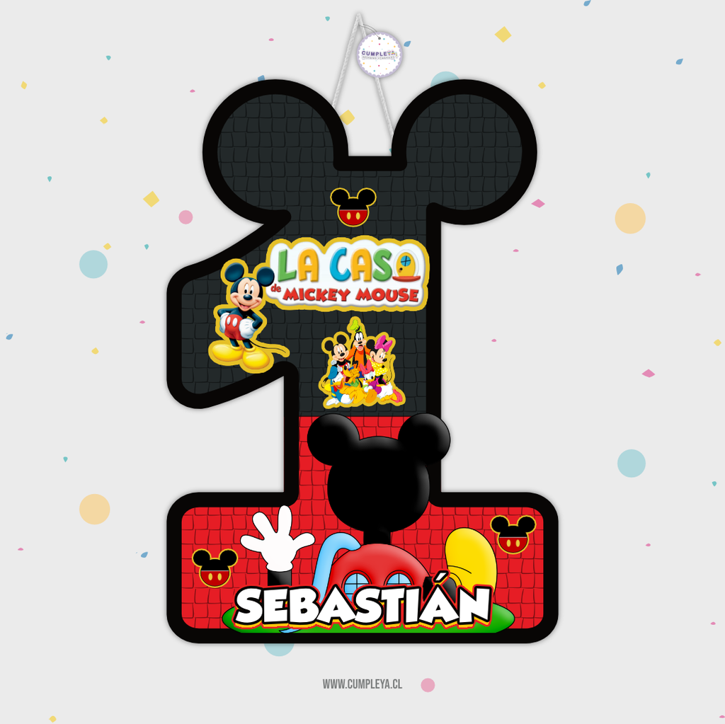PIÑATA CASA DE MICKEY MOUSE 40CM PREMIUM