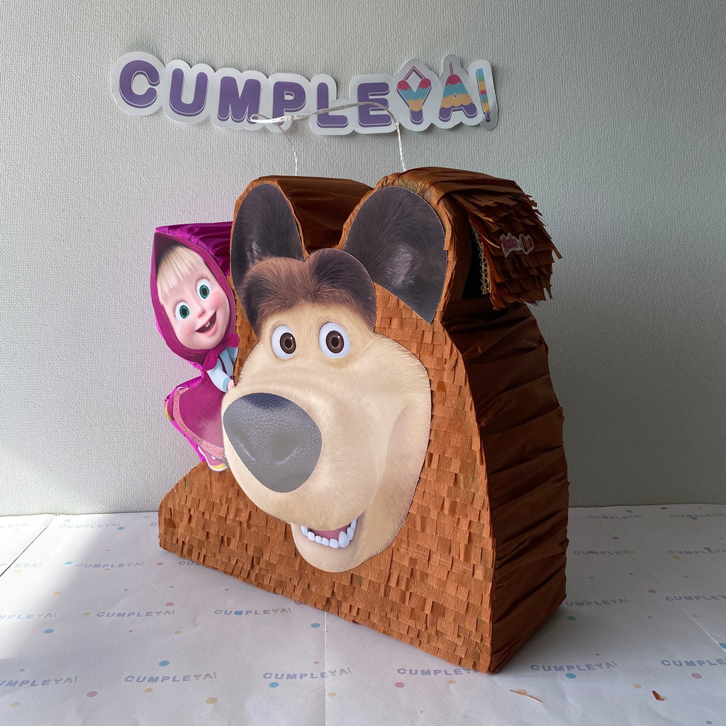 PIÑATA MASHA Y EL OSO 40CM PREMIUM
