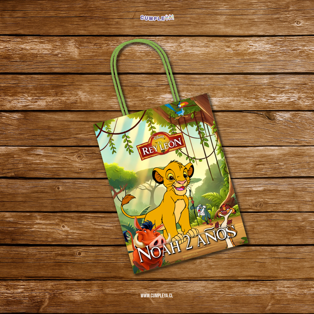 BOLSA SORPRESA REY LEÓN PERSONALIZADA 16X21X8CM