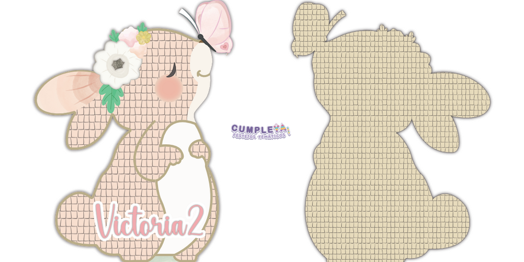 PIÑATA CONEJITA 60CM PREMIUM