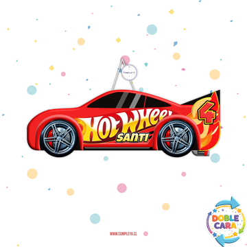 PIÑATA 40 CM AUTO HOT WHEELS ROJO