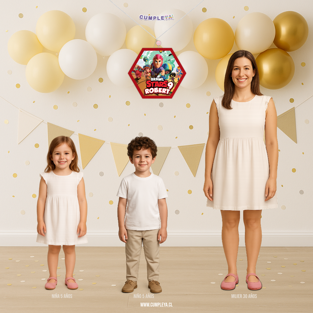 PIÑATA BRAWL STARS HEXAGONAL EXPRÉS 40CM