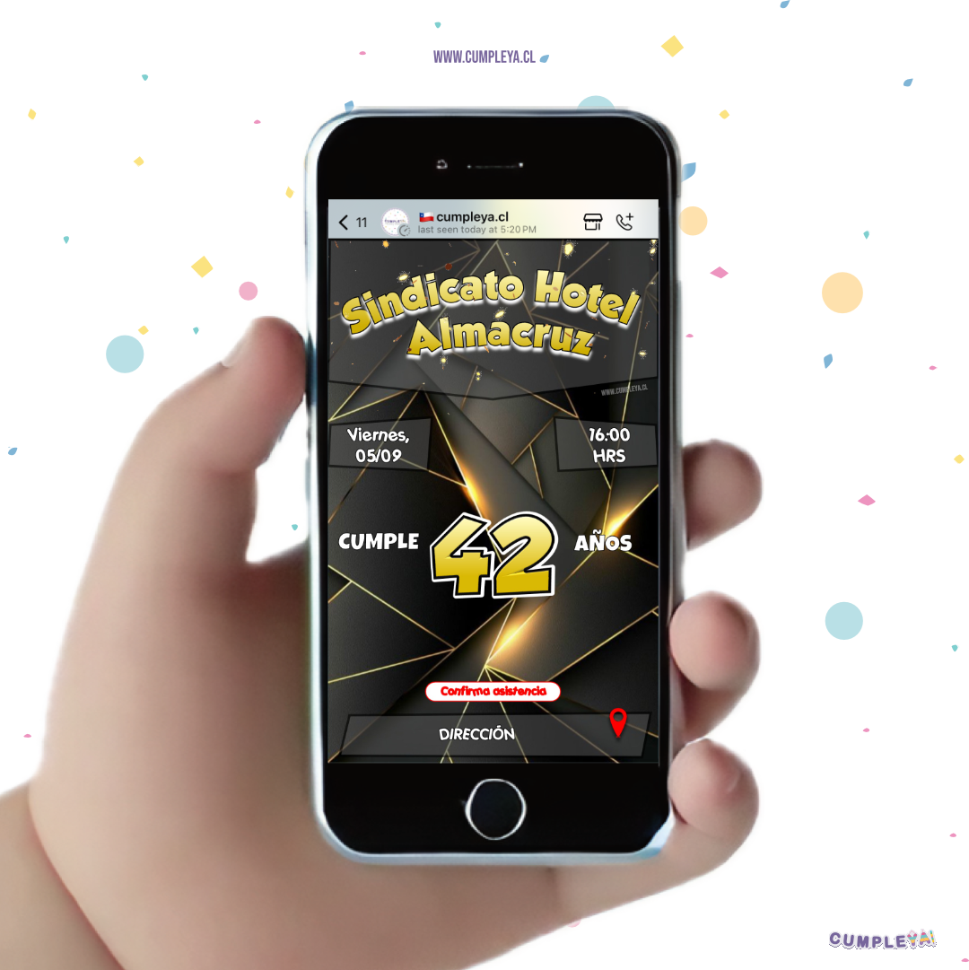 INVITACIÓN NEGRO Y DORADO ANIMADA