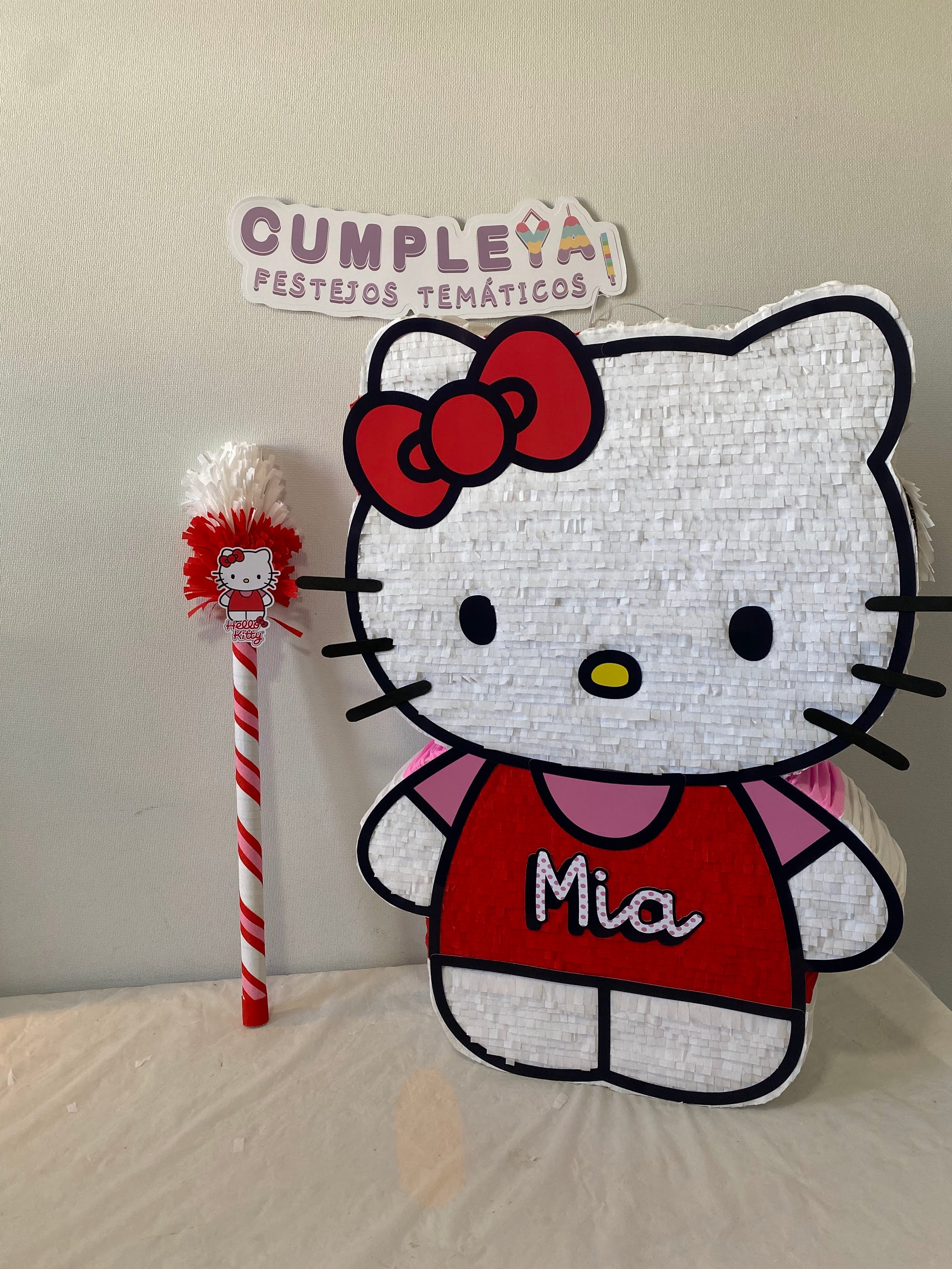 PIÑATA HELLO KITTY ROJO 60CM PREMIUM