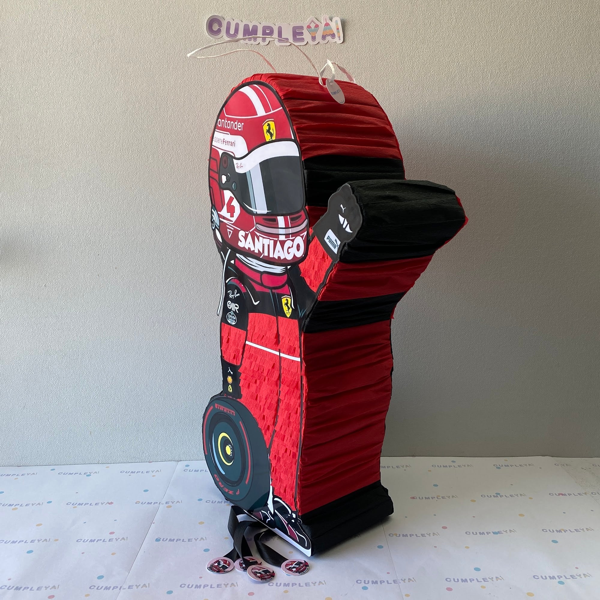 PIÑATA PILOTO DE CARRERA 60CM PREMIUM