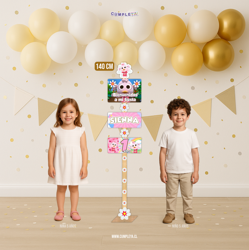 LETRERO PATITA LULU DE BIENVENIDA 30X140CM TEMÁTICO