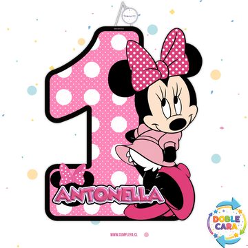 PIÑATA 40 CM NUMERO 1 MINNIE MOUSE