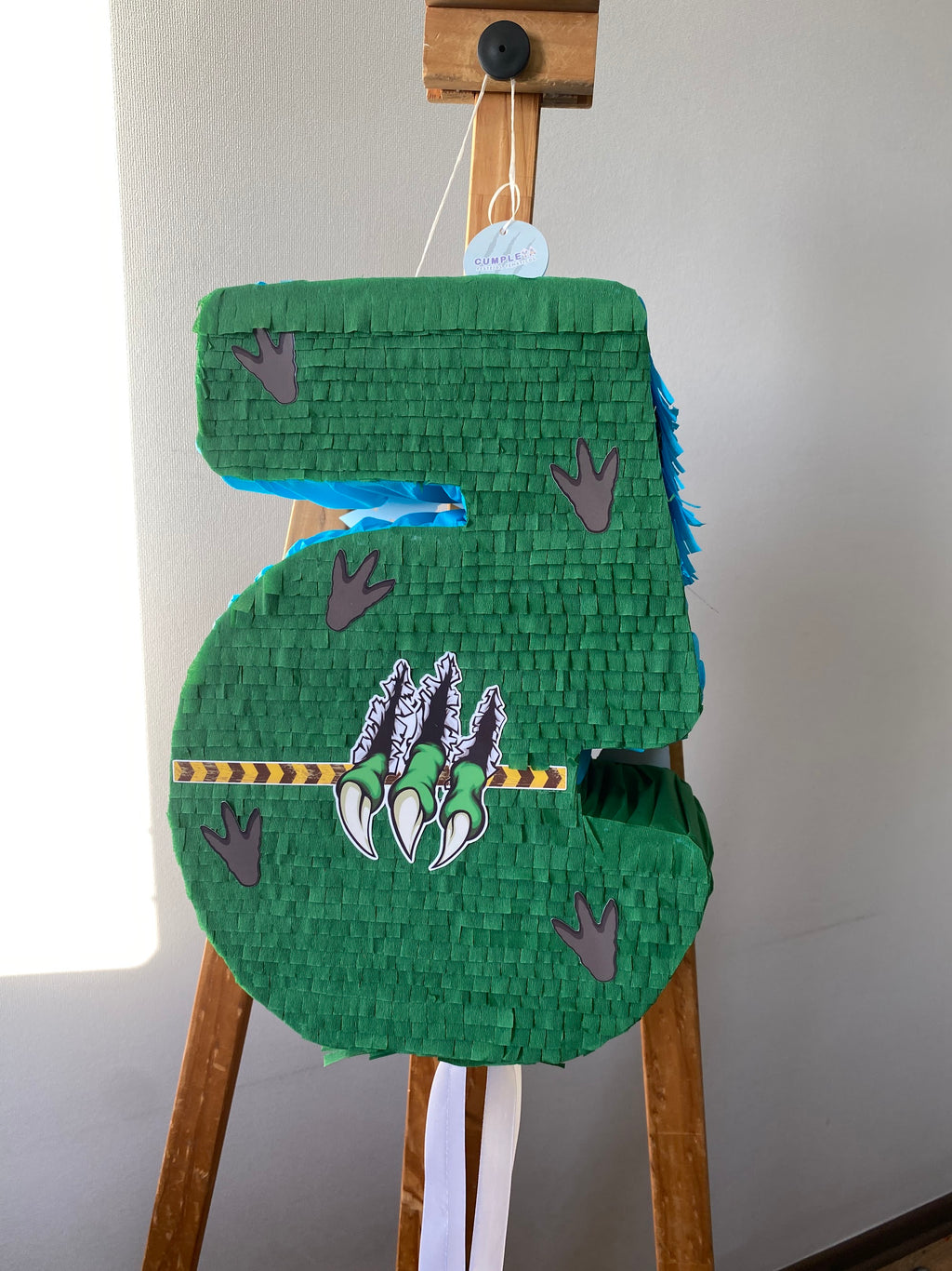 PIÑATA NUMERO 5 TIRANOSAURIO REX 40CM PREMIUM