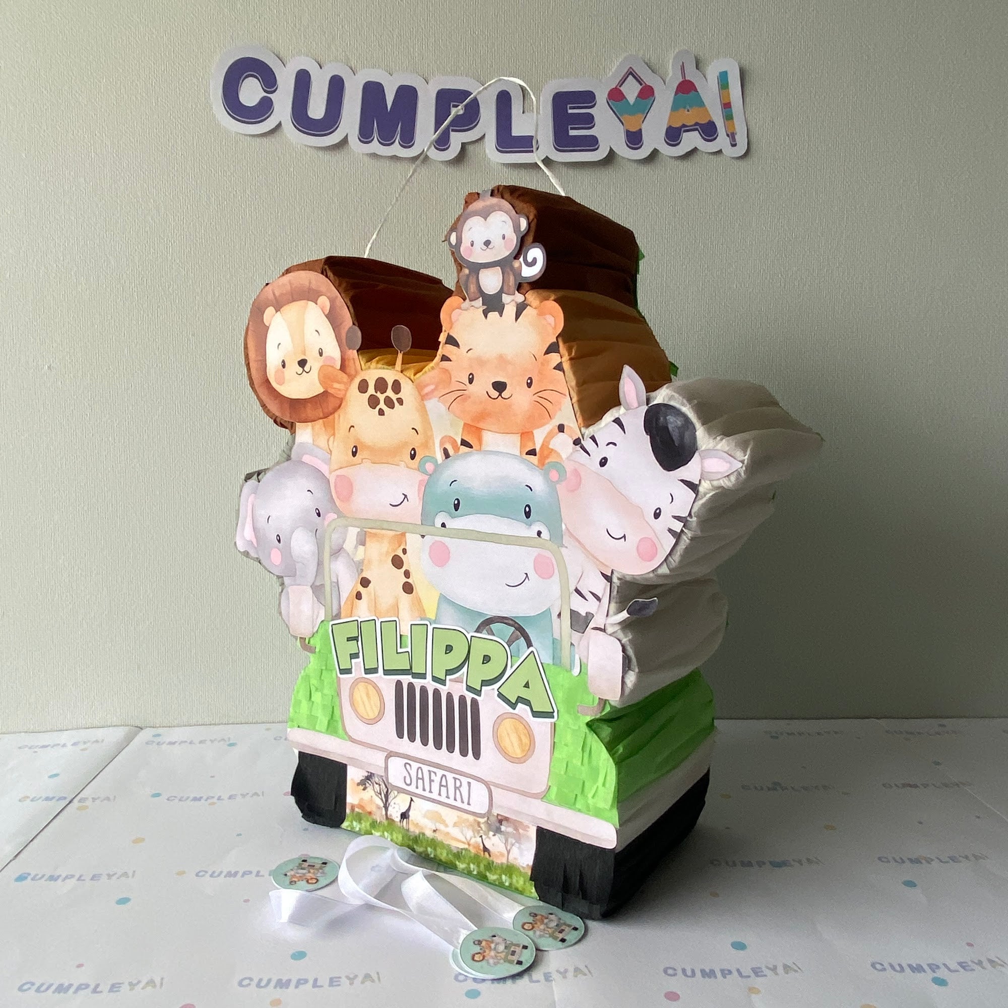 PIÑATA JEEP SAFARI BEBÉS 40CM PREMIUM