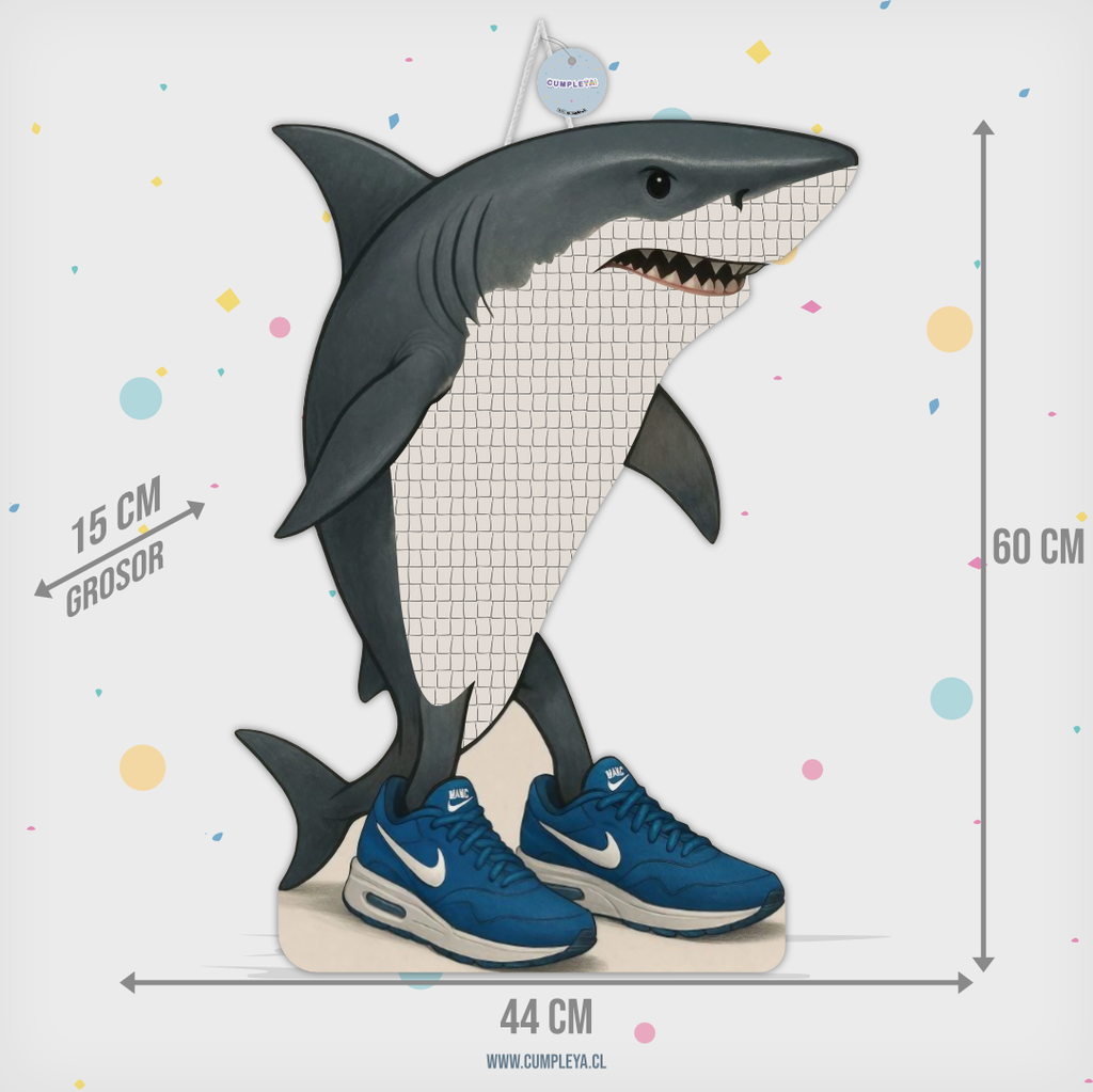 PIÑATA TIBURON BRAINROT TRALALERO 60CM PREMIUM