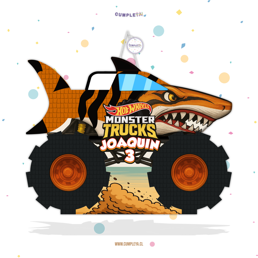 PIÑATA TIBURON TIGRE 60CM PREMIUM