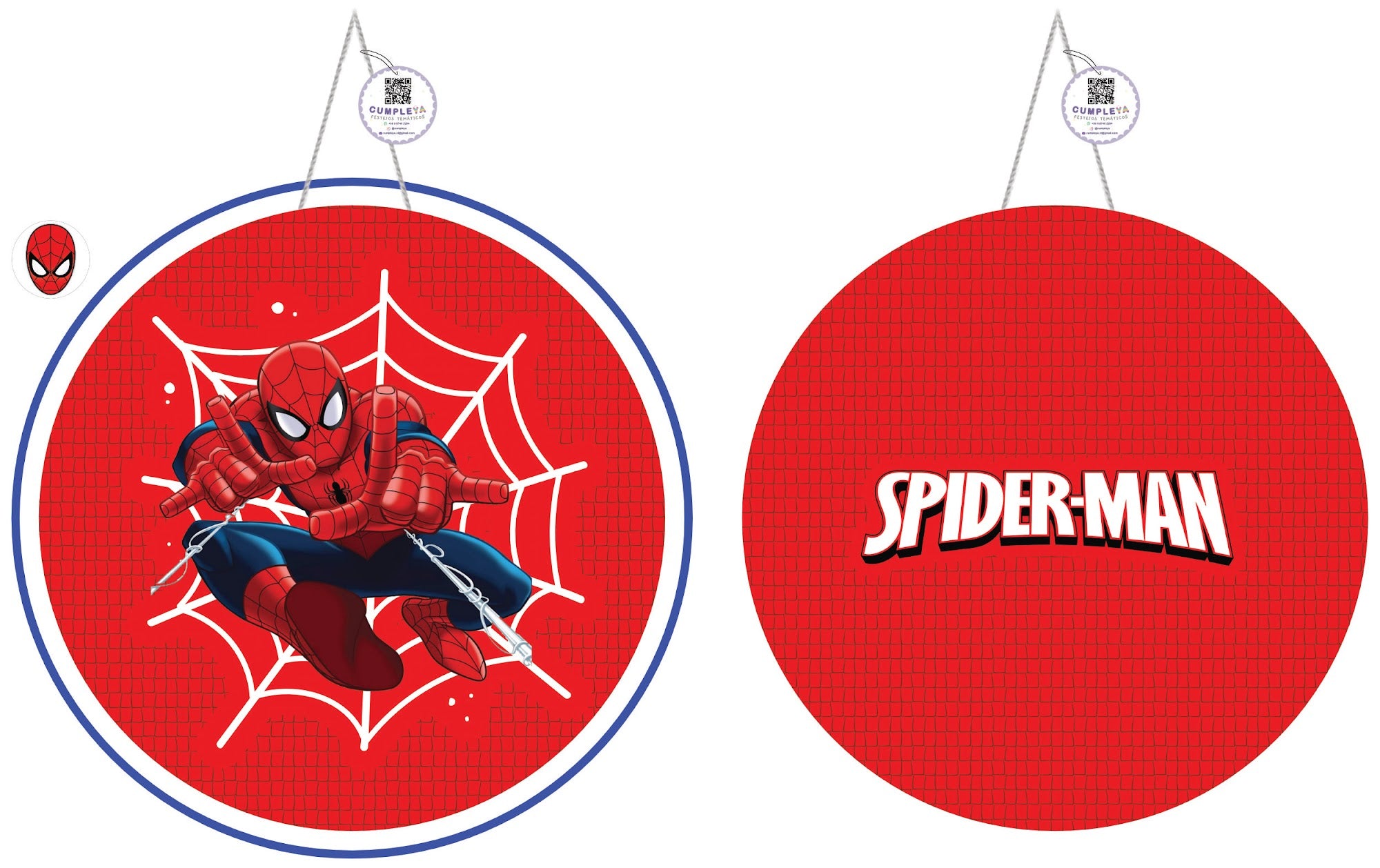 PIÑATA REDONDA SPIDER-MAN ADULTO 40CM PREMIUM