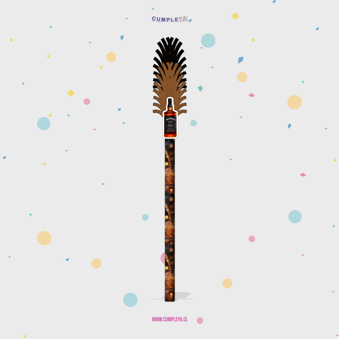 BASTÓN BOTELLA JACK DANIELS TEMÁTICO PARA PIÑATA