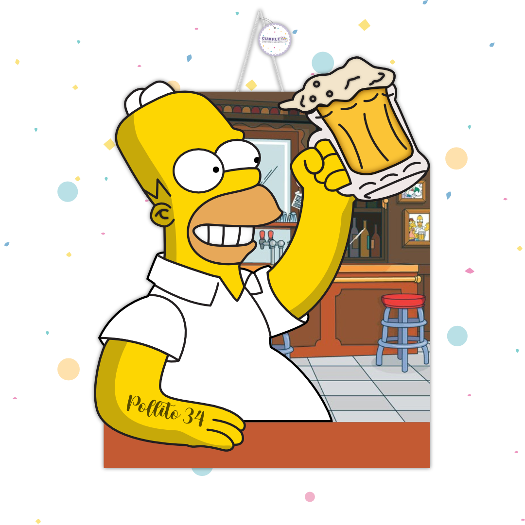 PIÑATA 40 CM HOMERO SIMPSON