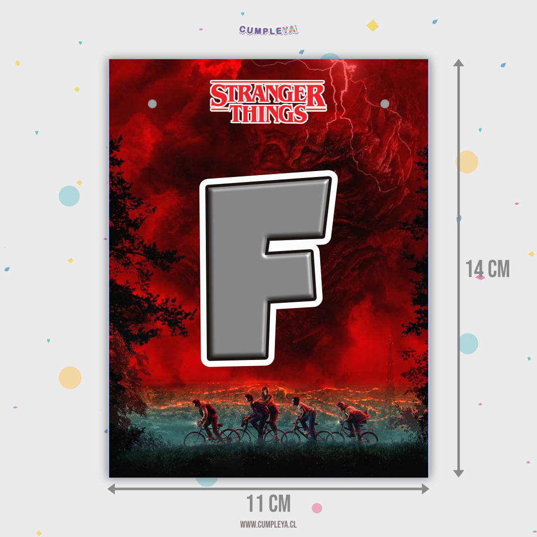 BANDERIN FELIZ CUMPLEAÑOS STRANGER THINGS