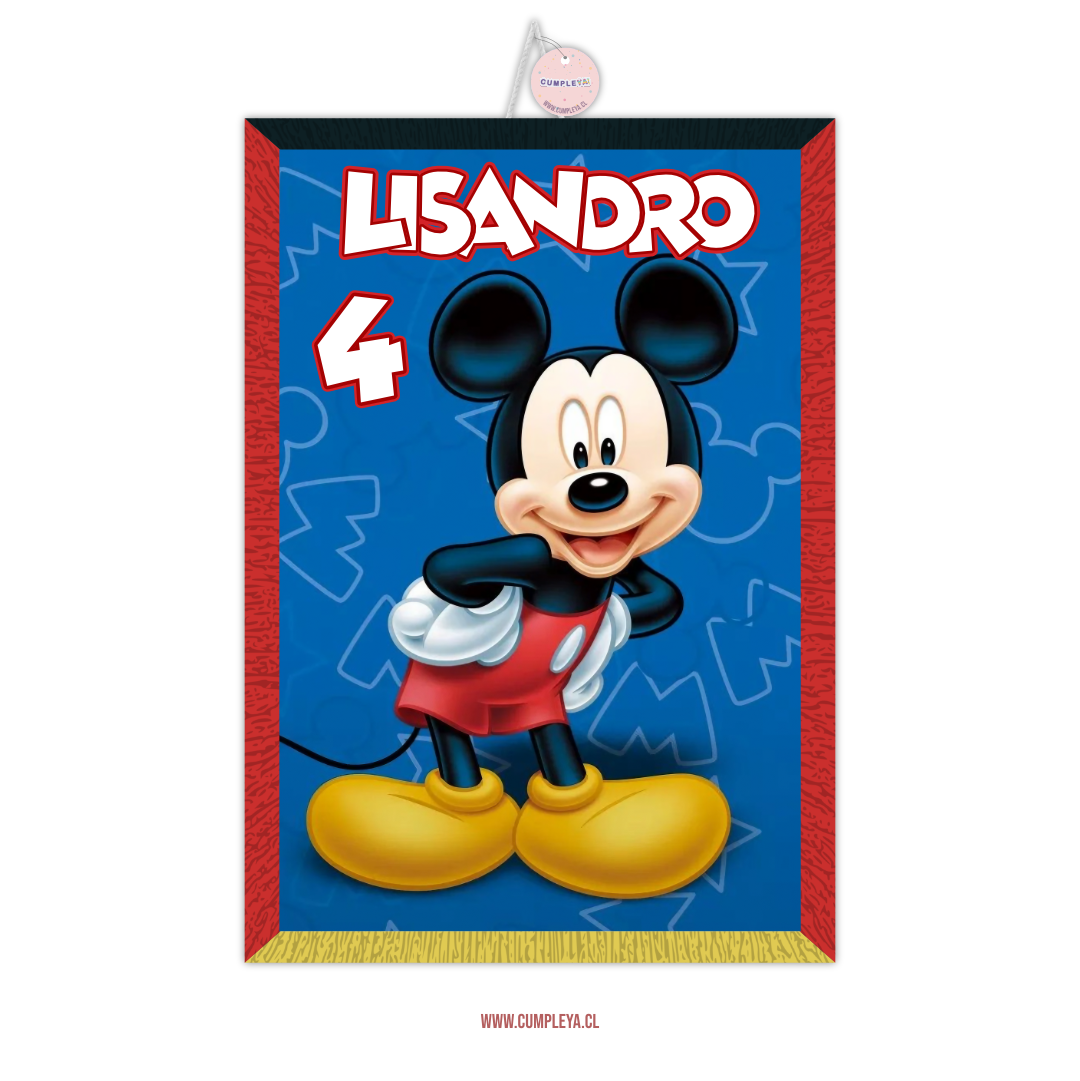 PIÑATA 40 CM RECTANGULAR MICKEY