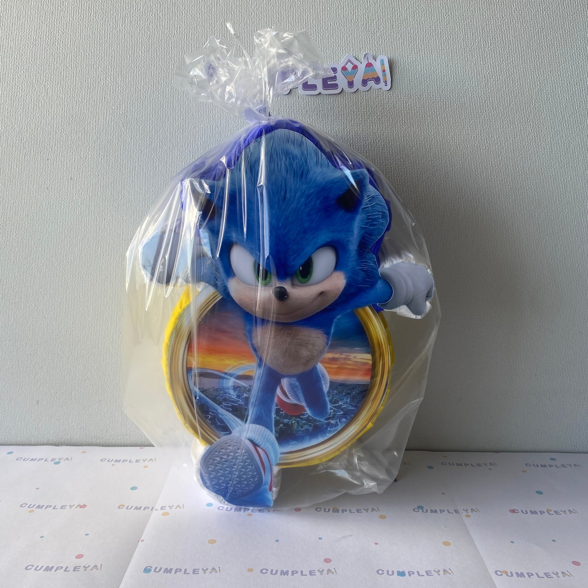 PIÑATA 40 CM SONIC EN ARO