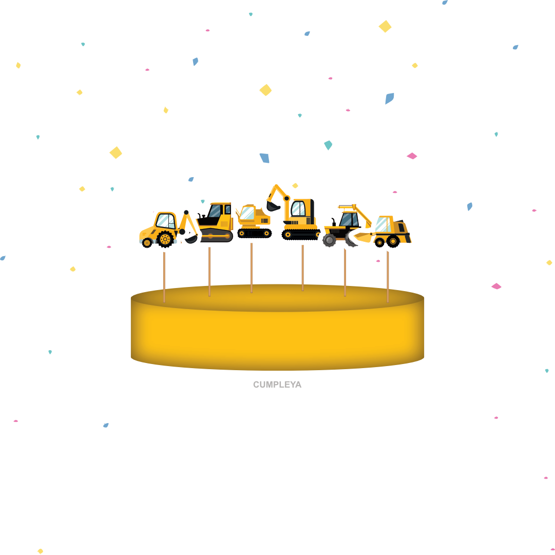 TOPPER CAMIONES 6CM SET 8U