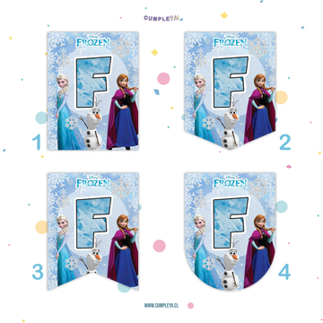 BANDERIN FELIZ CUMPLEAÑOS FROZEN