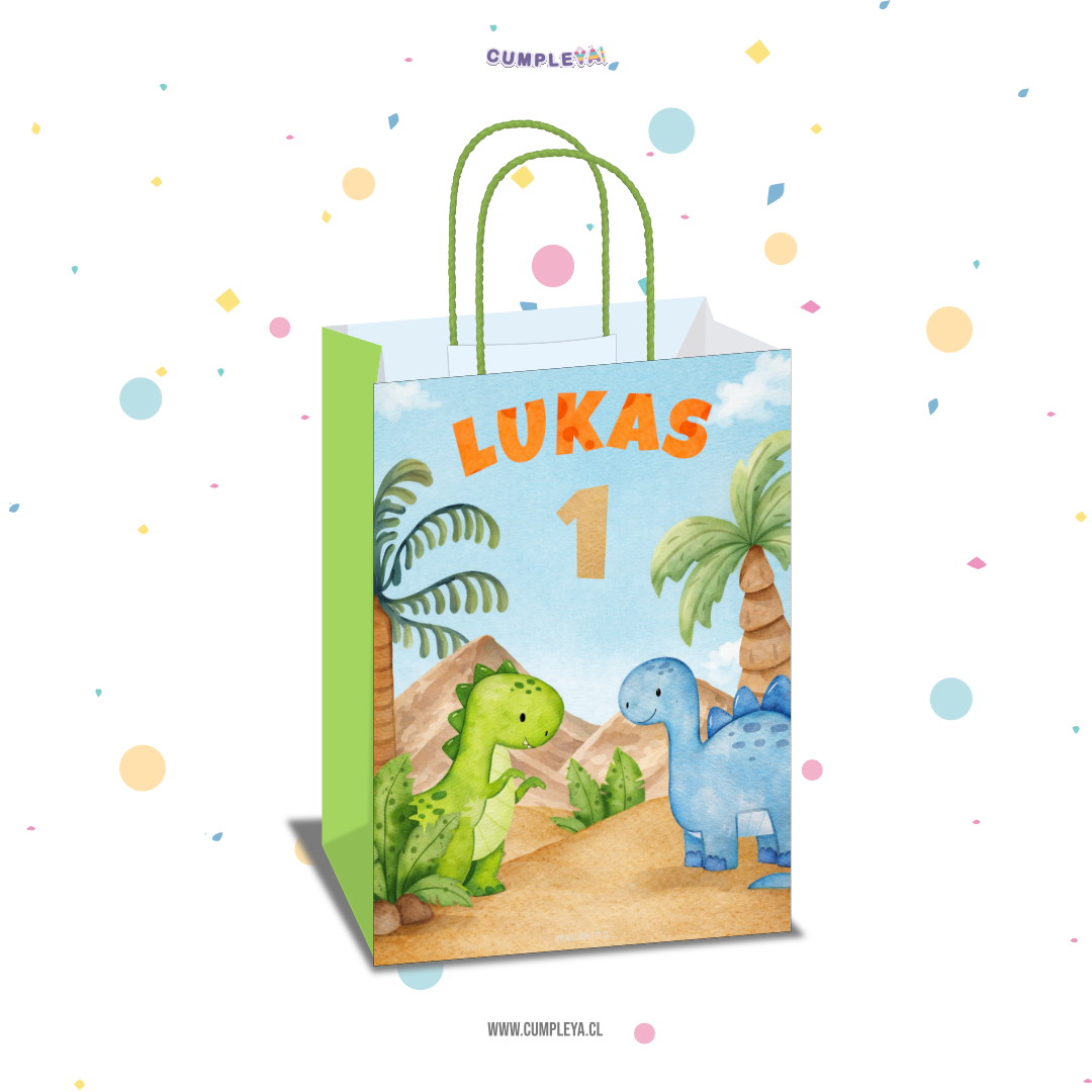 BOLSA SORPRESA 16 × 21 × 8 CM DINOSAURIO BEBES