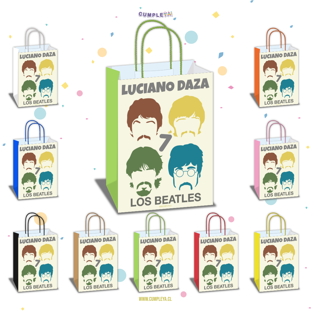 BOLSA SORPRESA 16 × 21 × 8 CM THE BEATLES