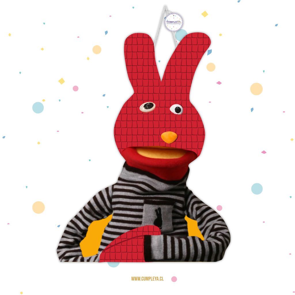 PIÑATA EL CONEJO ROJO 40CM PREMIUM