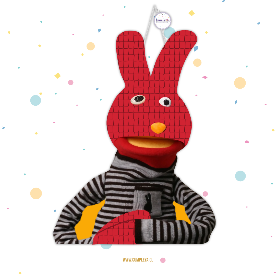 PIÑATA EL CONEJO ROJO 40CM PREMIUM